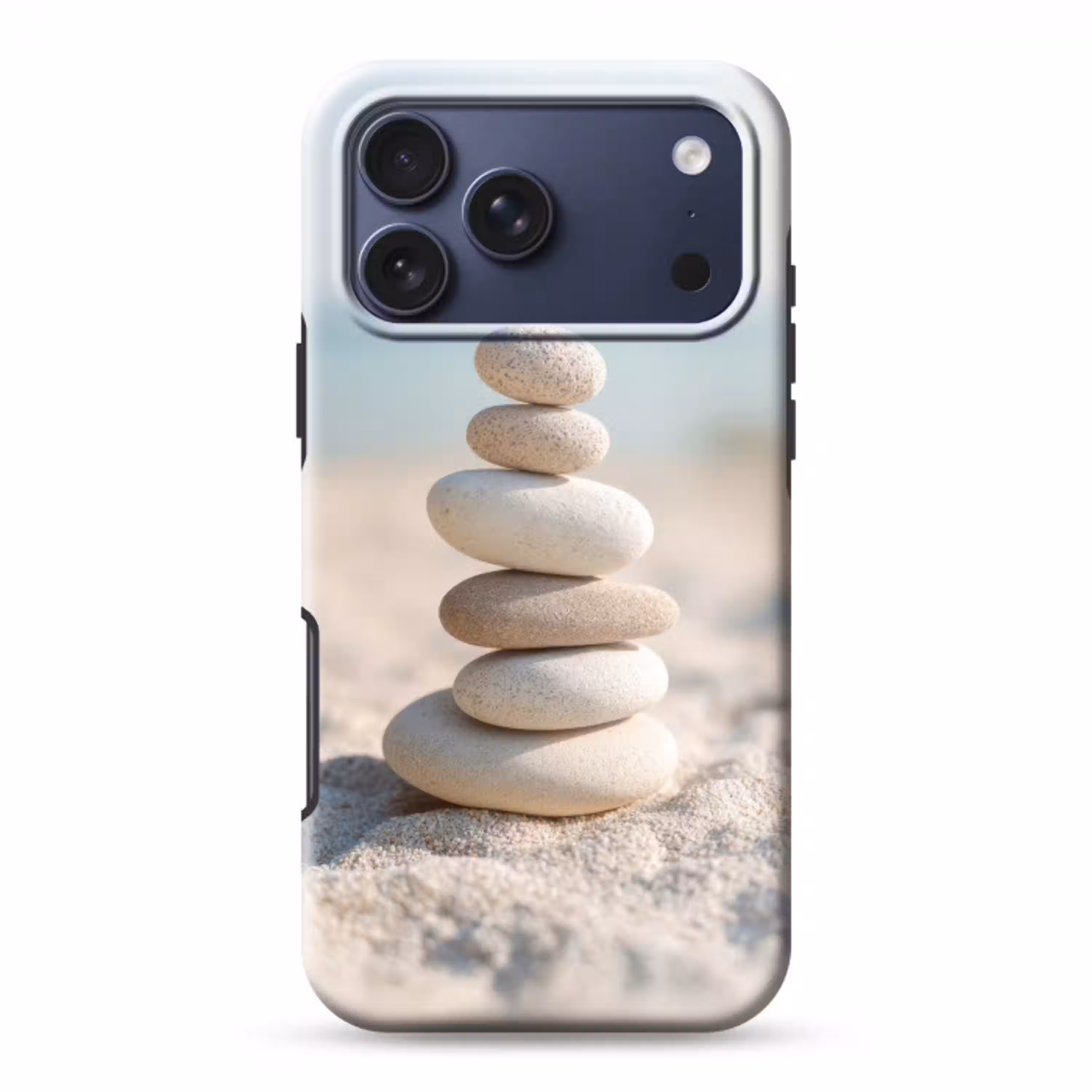 Stenen - Stapel - Zand - Zee Toughcase MagSafe Apple iPhone 17 Pro Max klein -3d