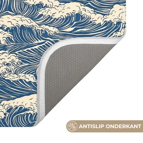 Golven - Klassiek - Blauw WCmat klein 1009 -USP_AntislipNL