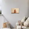 Boeken - Toren - Koffie - Beige Tuinposter op houten frame 2 cm dik klein -sfeer1
