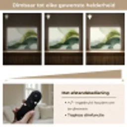 Golven - Abstract - Lichtgroen - Sierlijk Light Box met batterij (Wandlamp) middel -USP_dimbaarNL