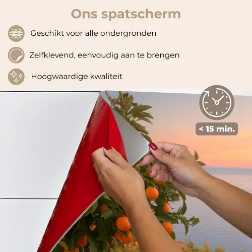 Middelandse zee - Sinaasappel - Heuvels - Zee keuken achterwand spatscherm klein -spatscherm_NL