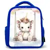 Eenhoorn - Dier - Kinderen - Unicorn Kinderrugzak - Blauw middel -3d