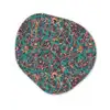 Spat - Abstract - Oranje - Groen Wandcirkel Organisch Forex 3mm klein 629 -3d