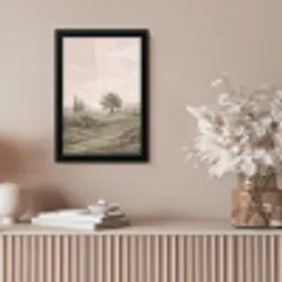 Heuvellandschap - Bomen - Natuur - Groen fotolijst zwart zonder passe partout klein -sfeer5