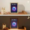 Voetbal - Sport - Blauw - Paars Light Box met kabel (Kinderlampje) klein -sfeer3_kind