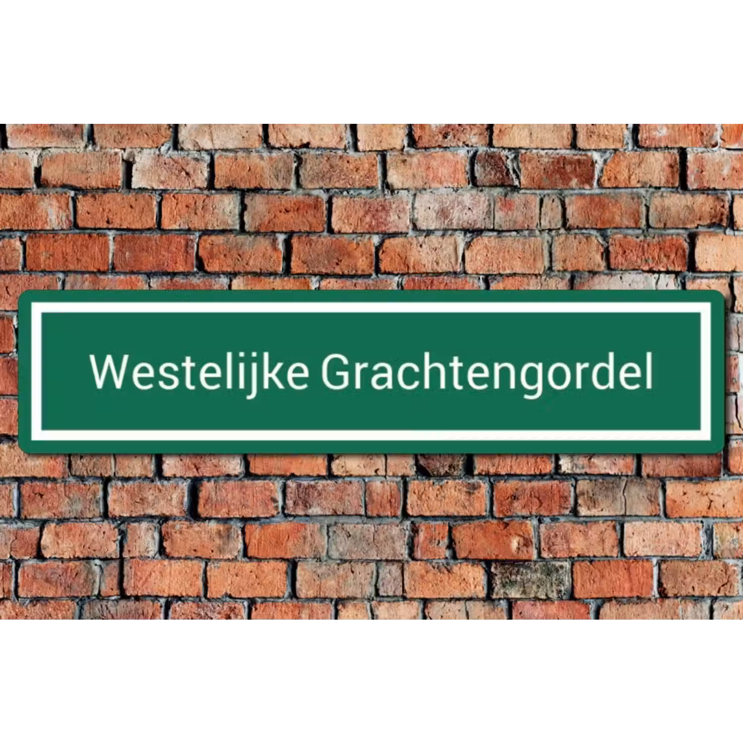 Straatnaambord groen - Vierkante hoeken