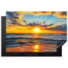 Strand - Zee - Zonsondergnag Inductie beschermer vinyl 3mm klein -3d