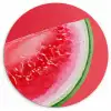 Watermeloen - Rood - Zomers Wandcirkel kunststof plaat 5mm dik klein -3d