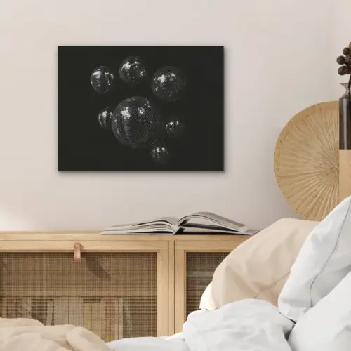 Discoballen - Minimalistisch - Zwart PET vilt klein -sfeer3