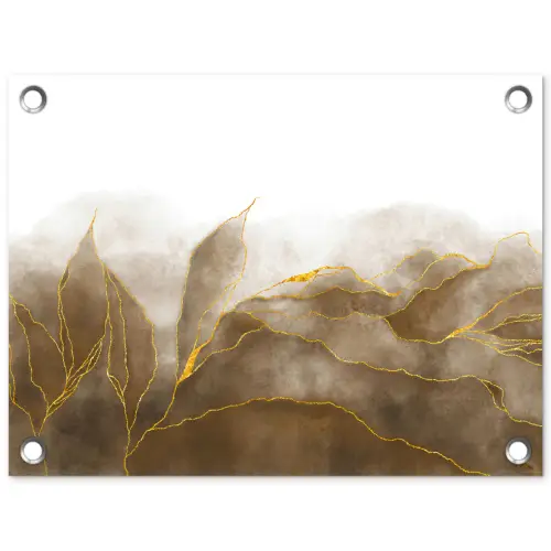 Marmer - Goud - Bruin - Textuur - Marmerlook tuinposter los doek klein -3d