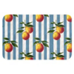 Strepen - Citroen - Blauw Badmat klein 997 -3d