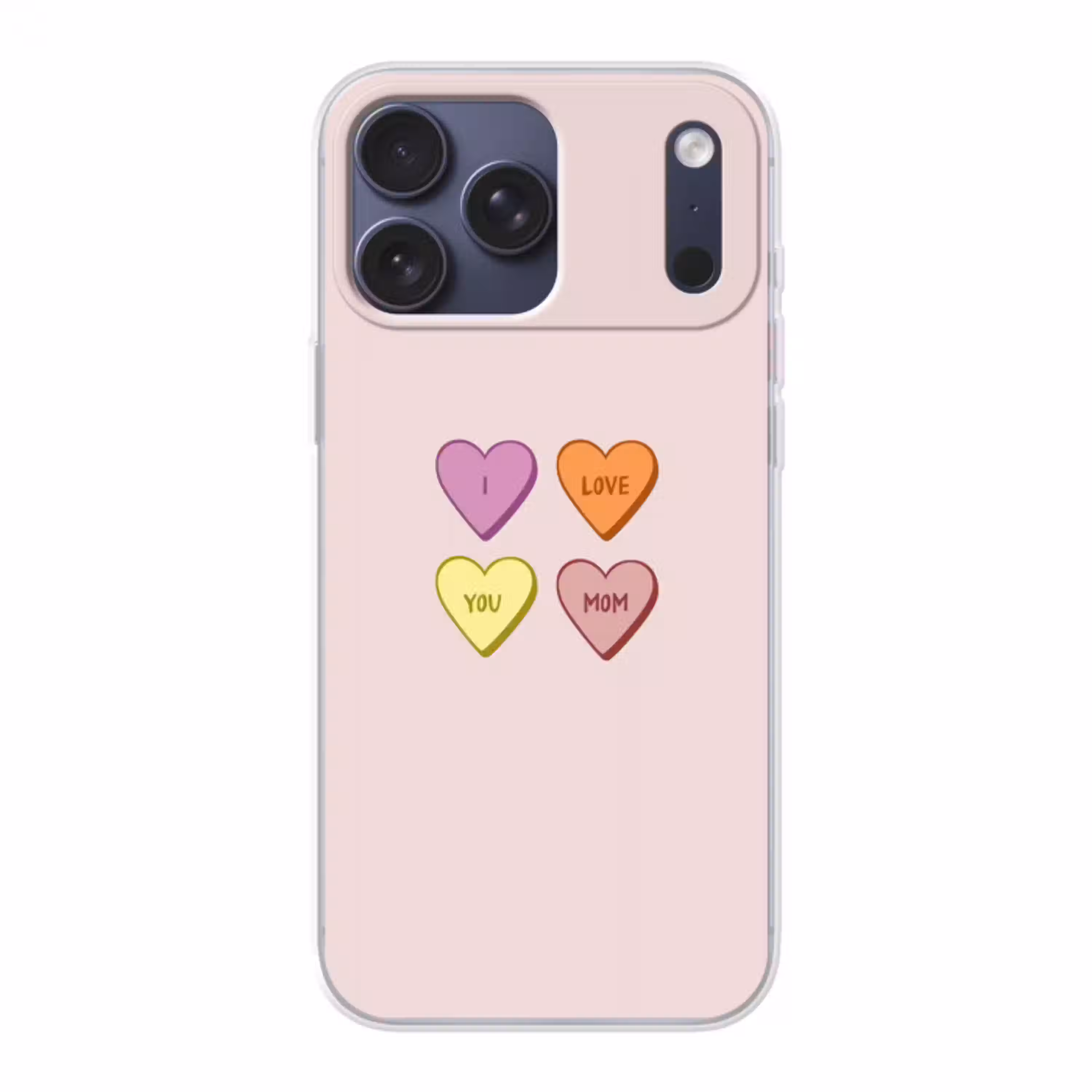 Hartjes - Pastel - Liefde - Moeder Telefoonhoesje iPhone 17 Pro Max klein -3d