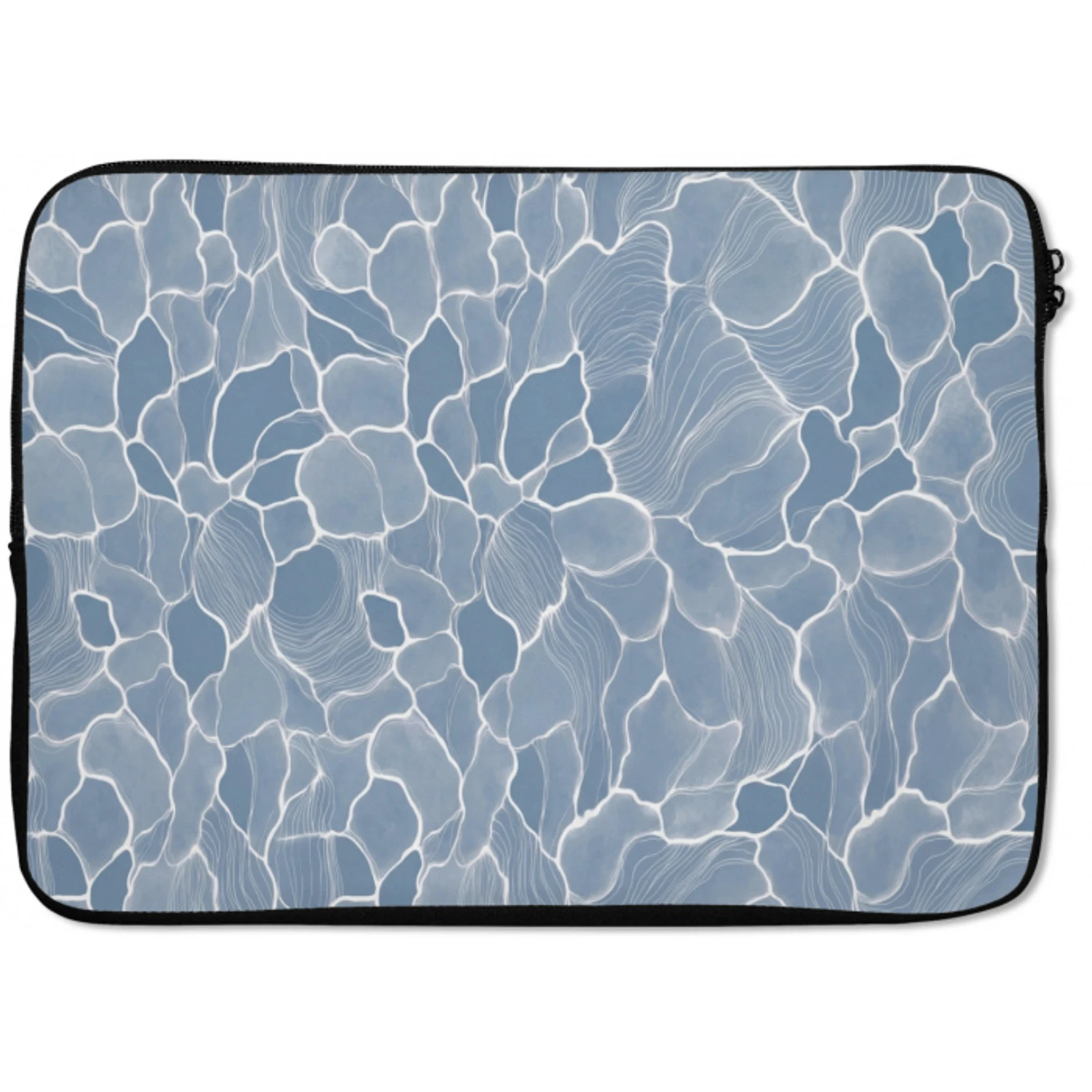 Abstract - Blauw - Bladeren laptophoes neopreen klein -zkaufland3dotto