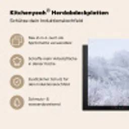 Rivier - Sneeuw - Bos - Winter - Schilderachtig Inductie beschemer met haakjes klein -ky-usp-de