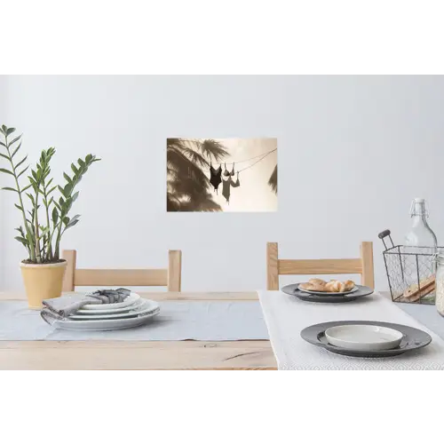 Badkleding - Palmbomen - Schaduw - Tropisch Muursticker klein -eettafel