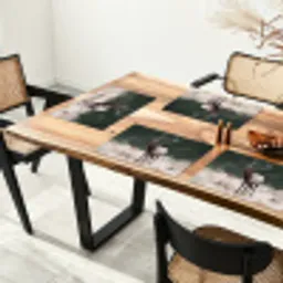Edelhert - Gewei - Schildering - Rustiek Placemat vinyl groot -zzsfeer4_Kitchenyeah-website
