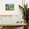 Schotse hooglander - Koe - Natuur - Berg - Gras tuinposter los doek klein -sfeer7