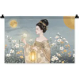 Aziatisch - Vrouw - Kimono Wandkleed katoen klein -zz3d