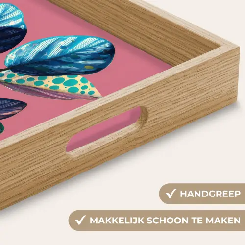Plant - Bladeren - Stippen - Abstract Dienblad Rechthoek middel -USP_HandgreepNL