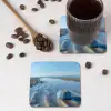 Strand - Schild - Water - Blauw onderzetter kurk middel -sfeer2