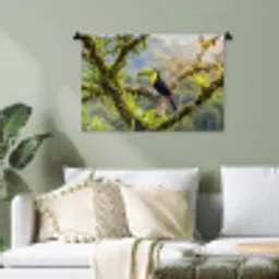 Toekan - Jungle - Natuur - Kleurrijk Wandkleed katoen klein -sfeer7