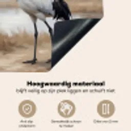 Kraanvogel - Natuur - Realistisch Inductie beschemer met haakjes klein -ky-onderkant-nl