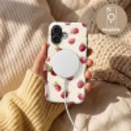 Framboos - Stippen - Rood Toughcase MagSafe Apple iPhone 17 klein 1017 -USP_MagsafeV