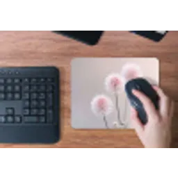 Bloemen - Bollen - Roze muismat rubber klein -toetsenbord