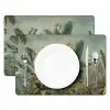 Tropisch bladerdek - Vlinders - groen - Bruin Placemat vinyl groot -zzsfeer2_Kitchenyeah-website