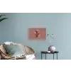 Illustratie - Vogels - Abstract - Roze Muursticker klein -plant