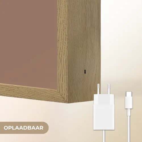Yes girl you can - Oranje - Bruin Light Box met batterij (Wandlamp) middel -USP_websiteoplaadbaarNL