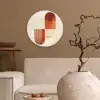 Bogen - Beige - Vormen Wandcirkel kunststof plaat 5mm dik klein -sfeer1