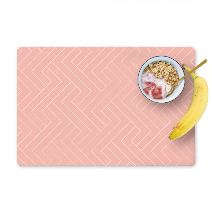 Zalmroze - Strepen - Patroon Placemat vinyl groot 368 -zzzproduct_Kitchenyeah-website