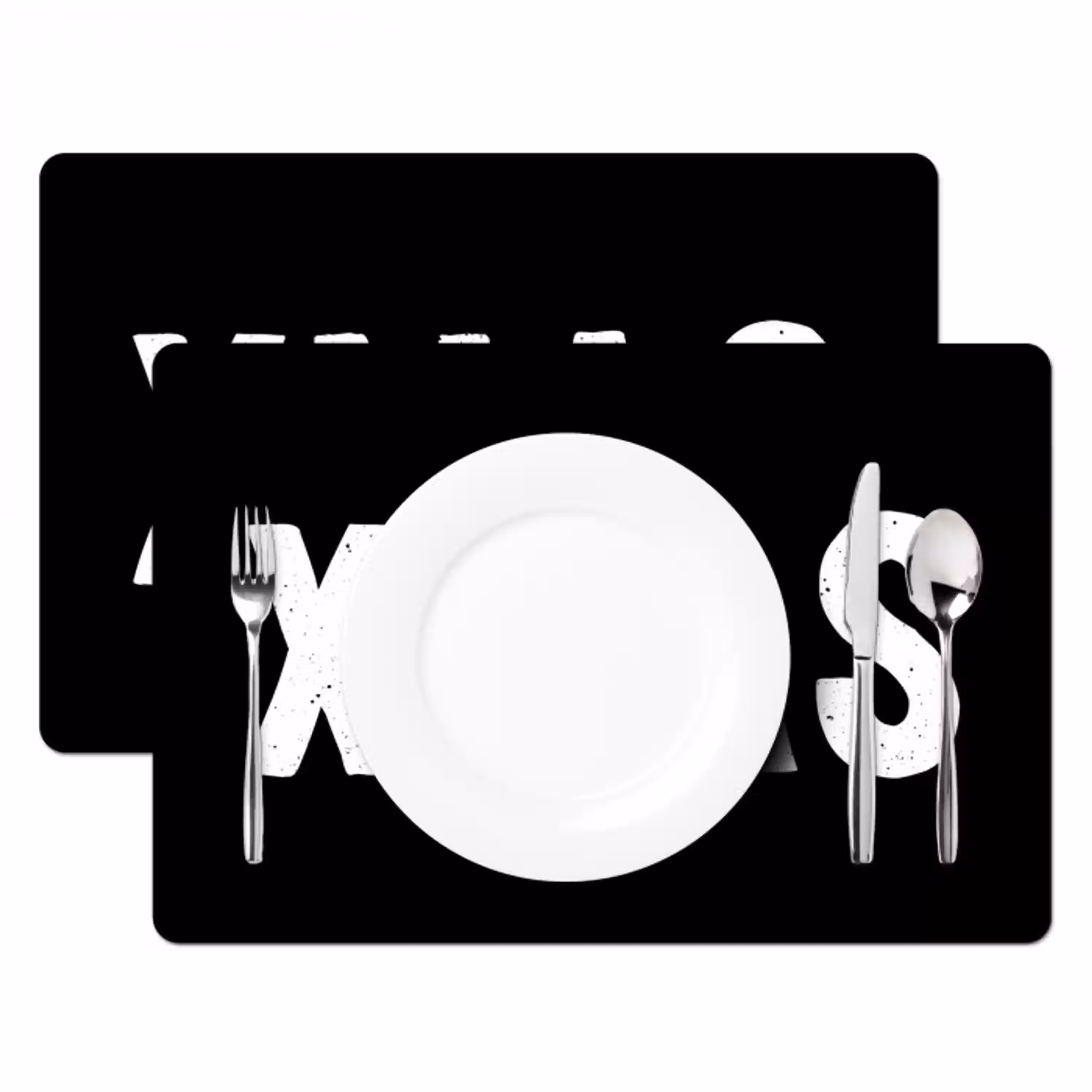 Kerst - Quotes - Xmas - Zwart - Feestdagen Placemat vinyl groot -zzsfeer2_Kitchenyeah-website