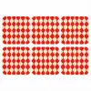 Golvend patroon - Retro - Rood - Beige onderzetter kurk middel 366 -3d