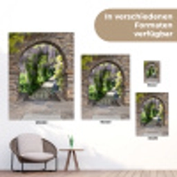 Oude deuren naar een tuinpad tuinposter los doek klein -Xsfeer9_DE