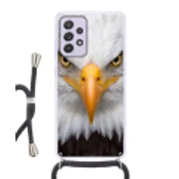 Amerikaans - Zeearend - Portret - Geel Hoesje Samsung Galaxy A52 5G met koord klein -3d