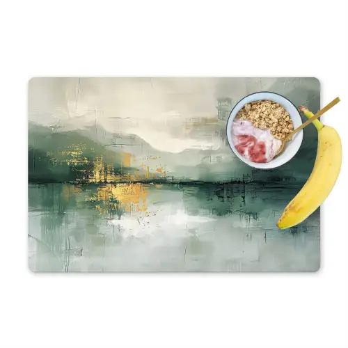 Groen - Modern - Abstract - Goud Placemat vinyl groot -zzzproduct_Kitchenyeah-website