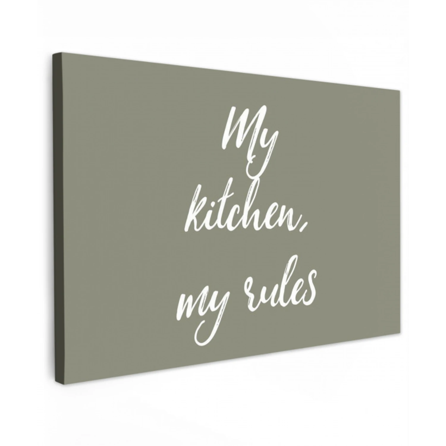 My kitchen, my rules - Spreuken - Quotes canvas 2cm klein -z3d