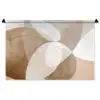 Ovale vormen - Transparant - Zachte overgang Wandkleed katoen middel -zz3d