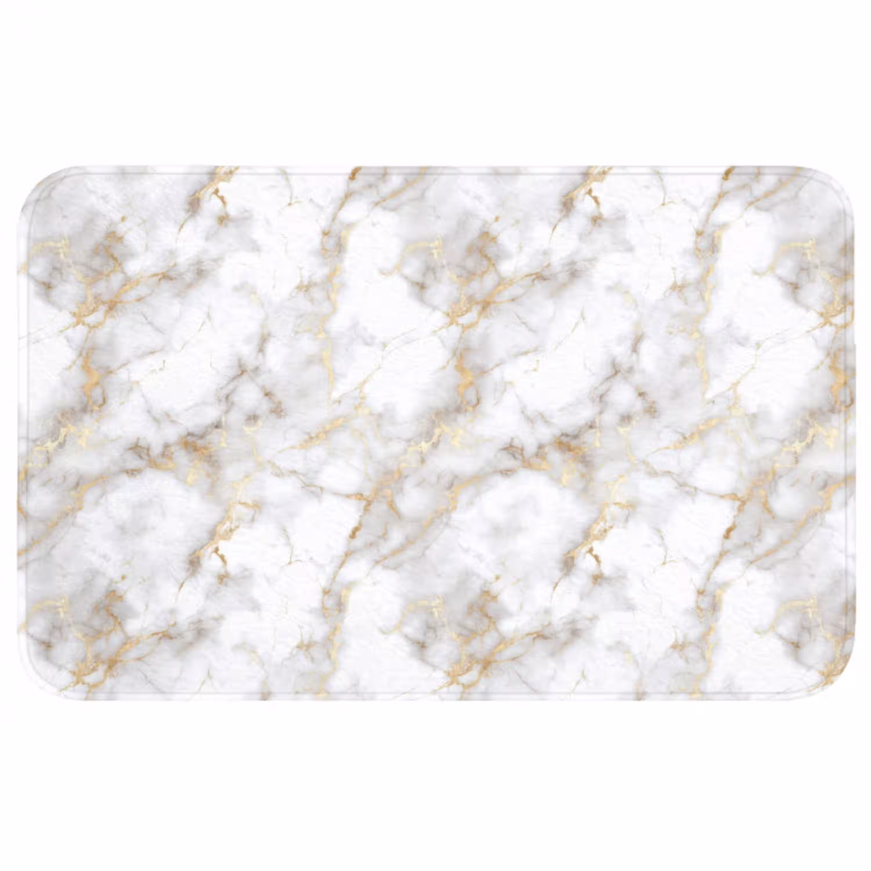 Gouden aders - Marmer - Wit Badmat middel 997 -3d