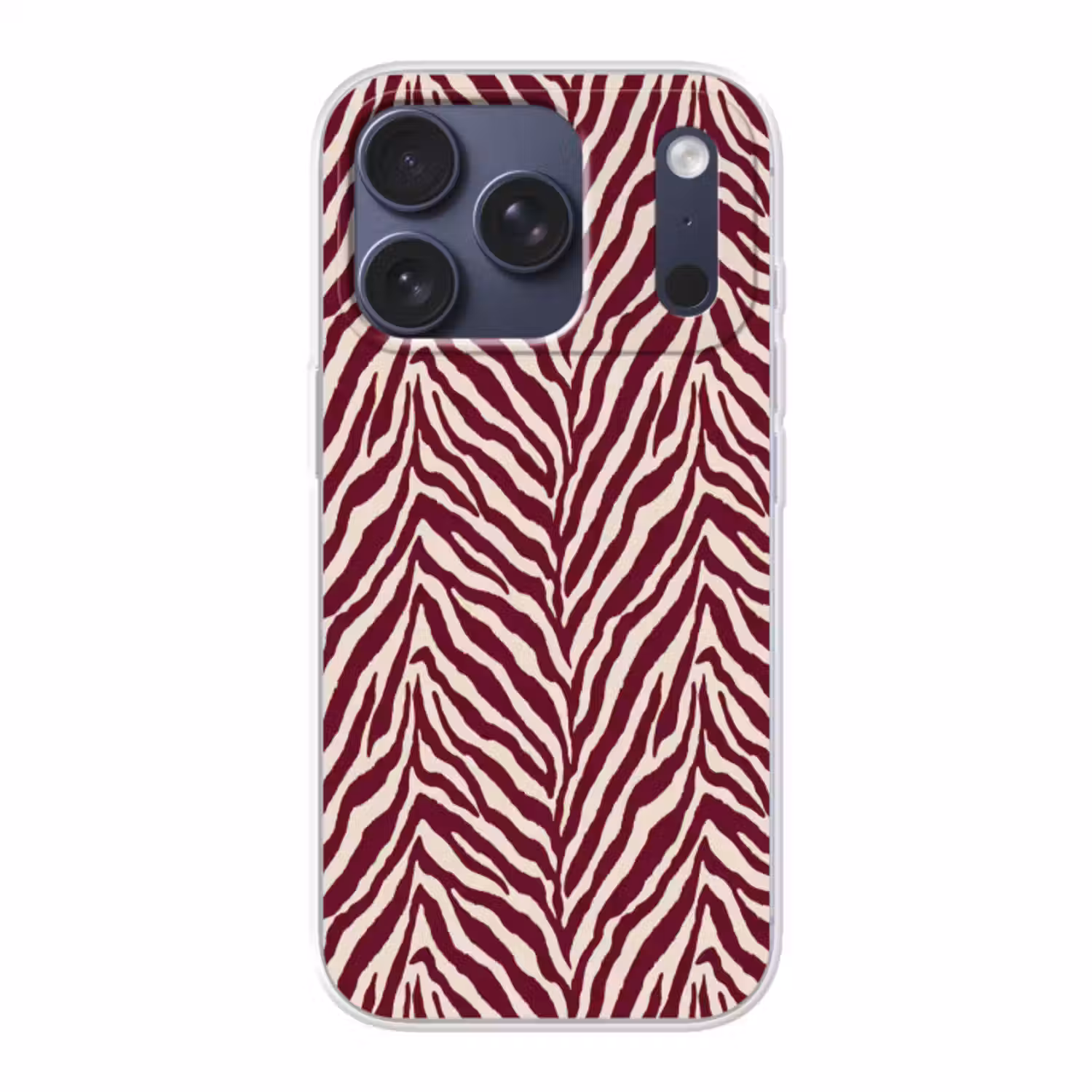 Handyhülle - Zebra - Motiv - Bordeaux - Rot