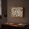 Hout - Boomstammen - Textuur Light Box met batterij (Wandlamp) middel -sfeer1