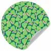 Peren - Groen - Roze Wandcirkel behangsticker klein 186 -3d