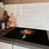 Kleurrijk - Boeket - Vaas - Goud Inductie beschermer vinyl 3mm klein -sfeer3