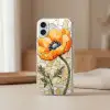 Klaprozen - Oranje - Mozaïek - Bladeren Apple iPhone 16 Plus klein -sfeer2