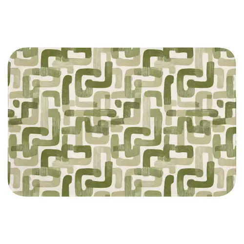 Modern - Grafisch - Groen Badmat klein 997 -3d