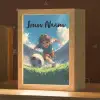 Stadion - Voetbal - Jongen Light Box met kabel (Kinderlampje) klein -zzz_3d_website