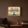 Boom - Kunst - Modern - Natuur Light Box met batterij (Wandlamp) middel -sfeer4