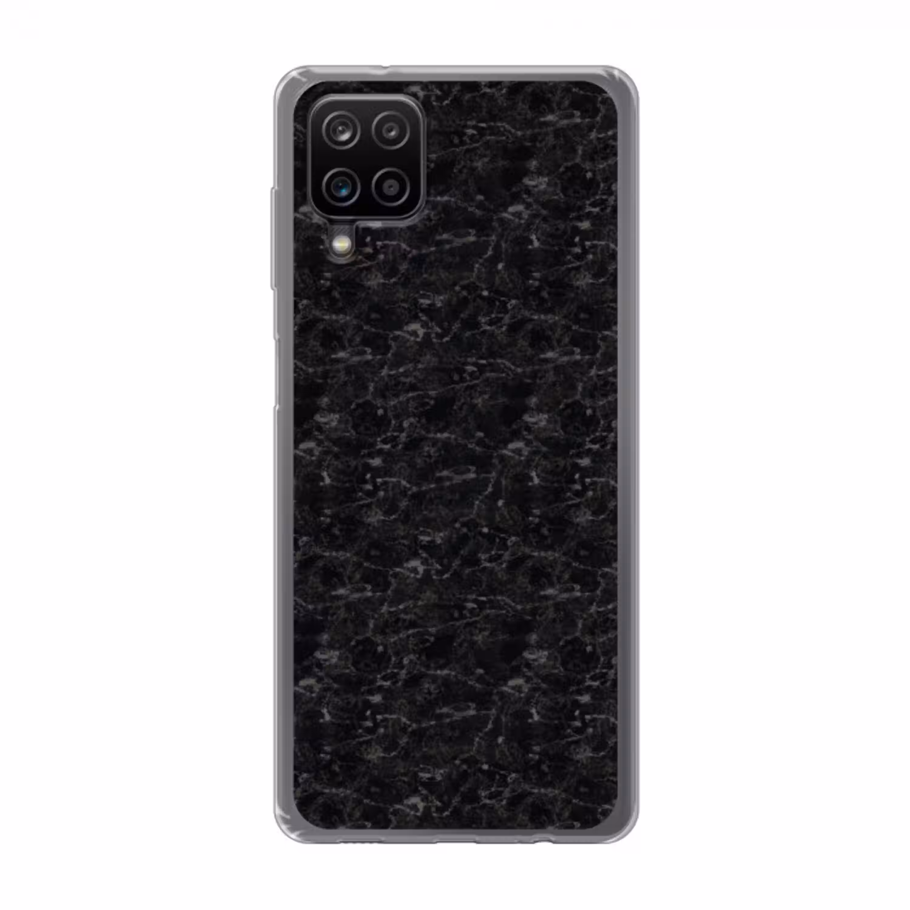Marmer - Aders - Zwart Telefoonhoesje Samsung Galaxy A12 klein 372 -3d
